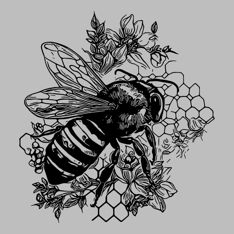 Petite abeille mignonne sur une fleur