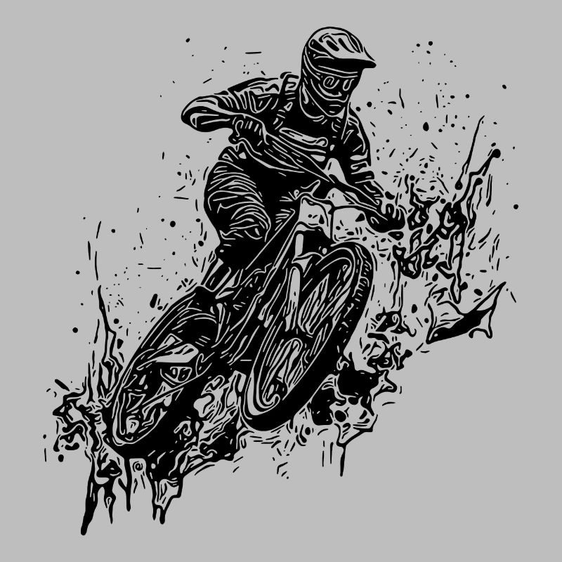 Mud Splash Splash Mountain Biker avec vélo