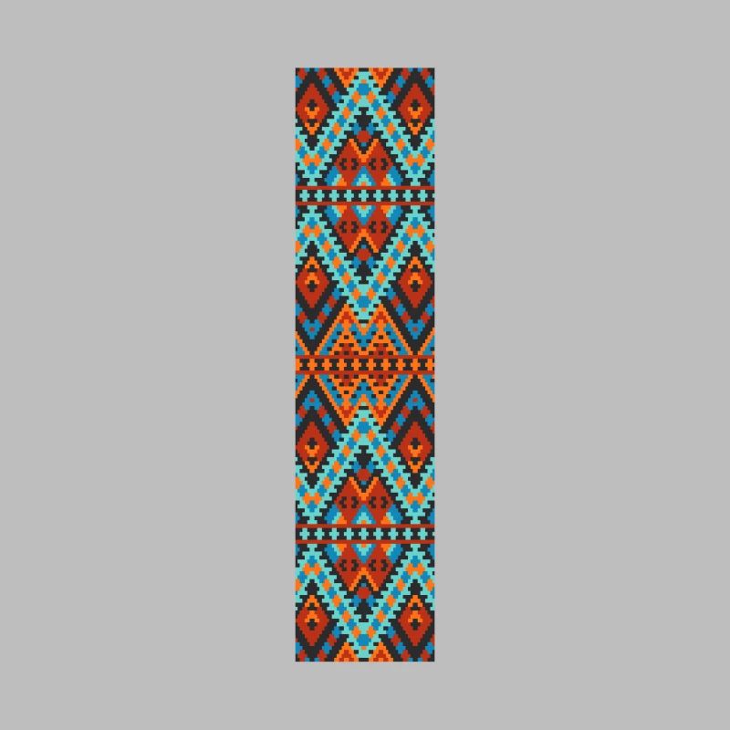 Buchstabe I- Boho-Design, buntes Monogramm