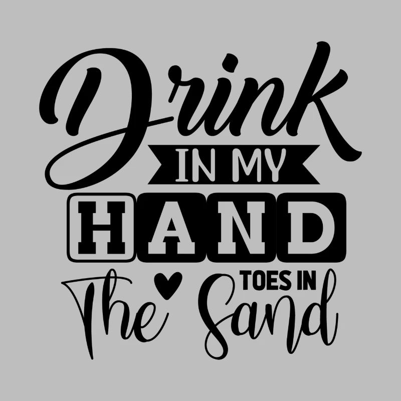 Boire dans ma main les orteils dans le sable