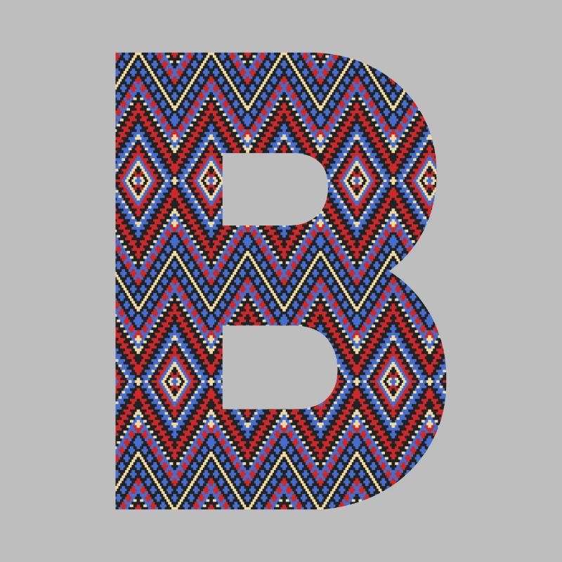 Monogram Letter B- geometric pattern