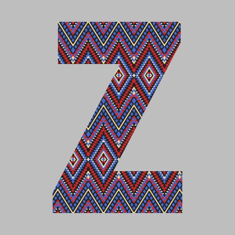 Monogram Letter Z- geometric pattern