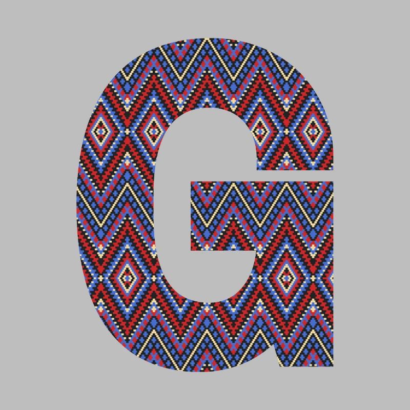 Monogram Letter G- geometric pattern