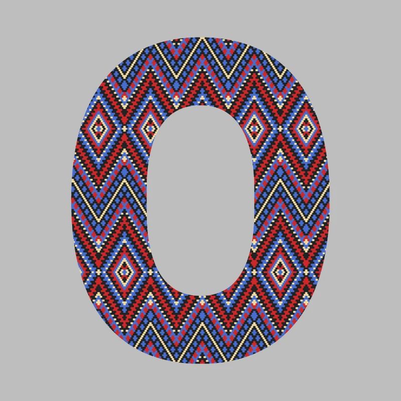 Monogramm Buchstabe O - geometrisches Muster