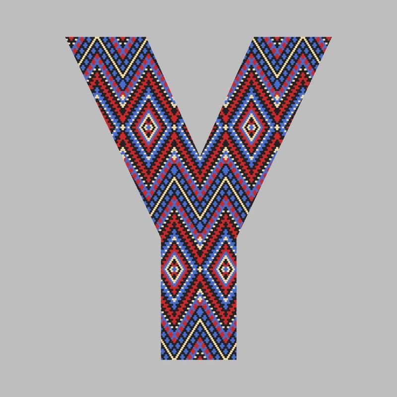 Monogram Letter Y- geometric pattern