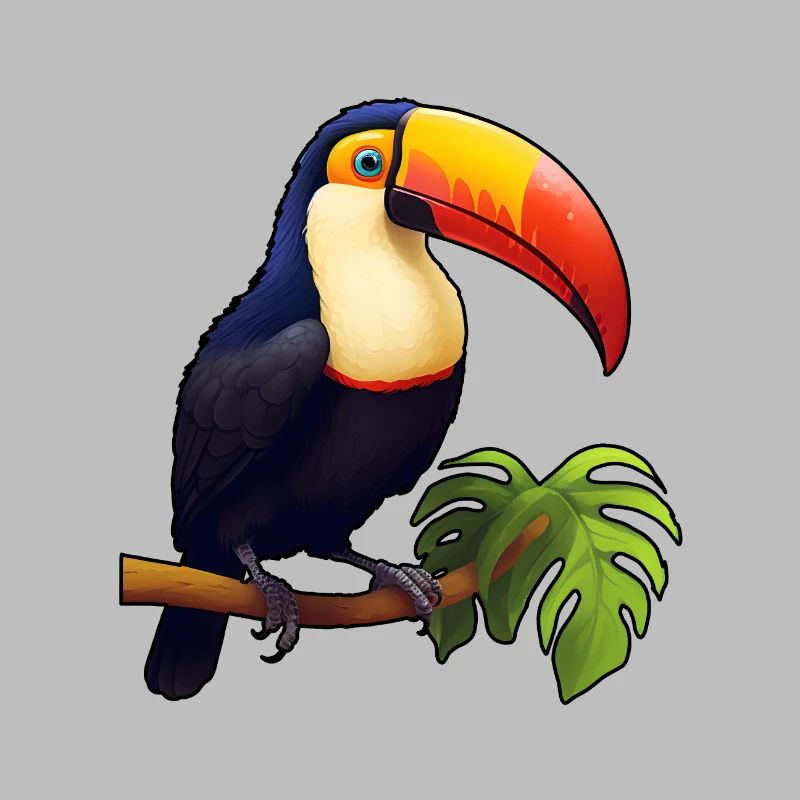 Vogel Tukan Comic-Stil