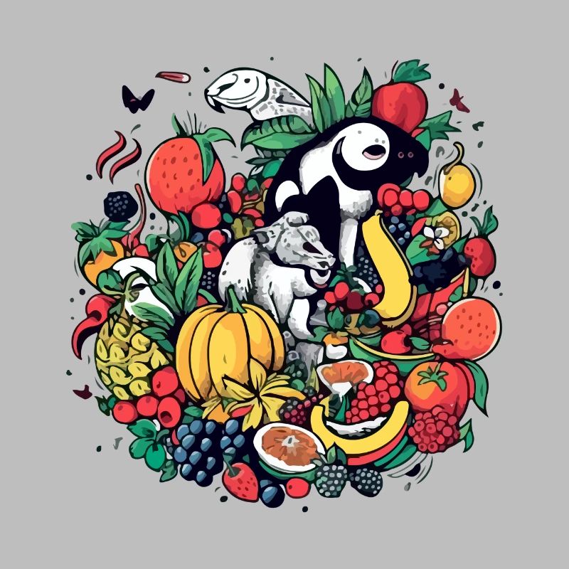 Früchte und Tiere