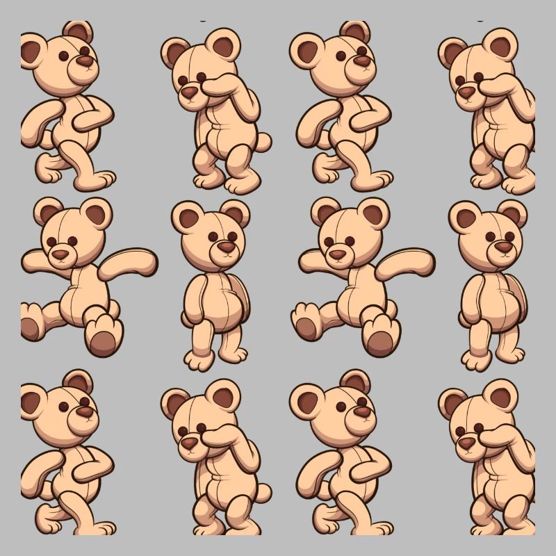 Dessin animé Teddy Bear Pattern
