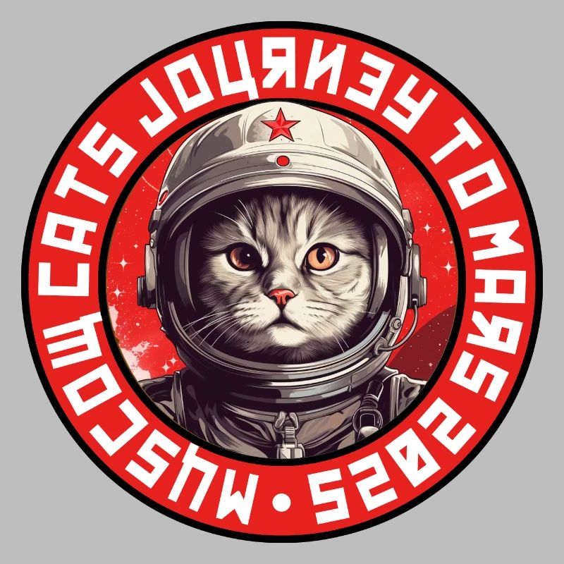 Logo du chat astronaute - soviétique