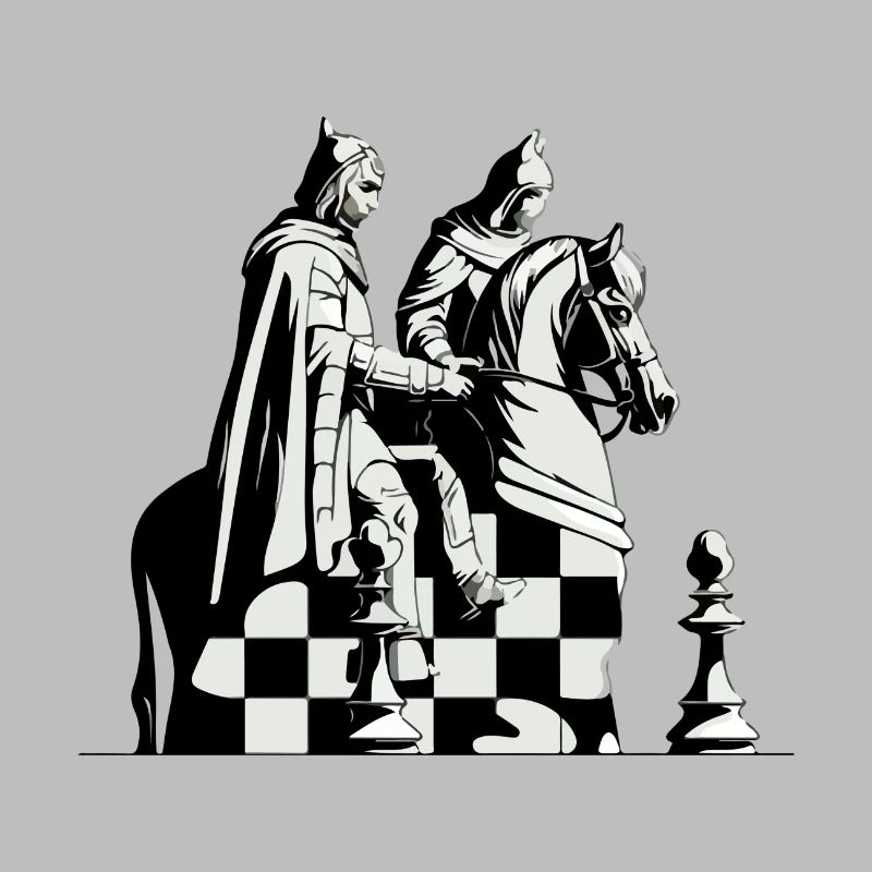 Cavalier et fou d'échecs