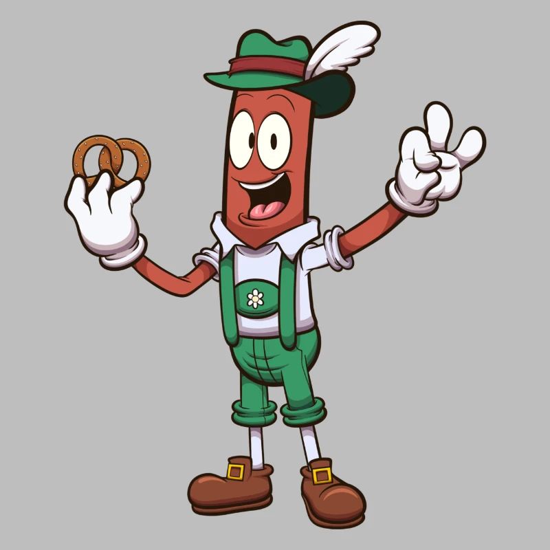 Bratwurst mit Brezel