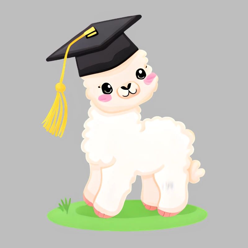 Alpaka Studium Absolvent Bachelor Schulabschluss