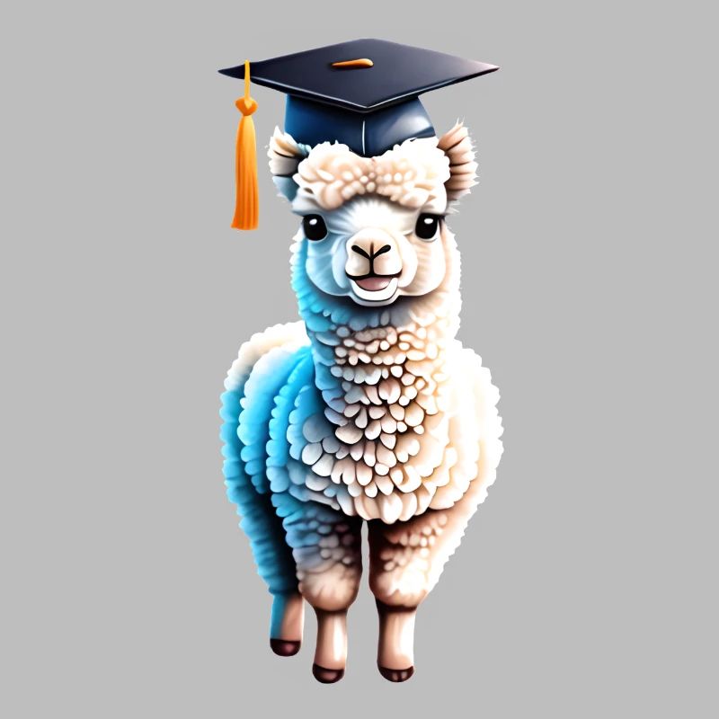 Bachelor Absolvent Alpaka Studium Schulabschluss