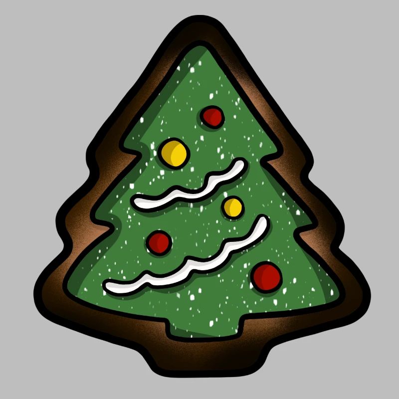 Biscuits de sapin de Noël brûlés