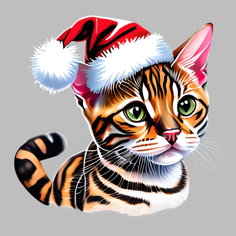 Chaton de Noël chat du Bengale Chaton du Bengale