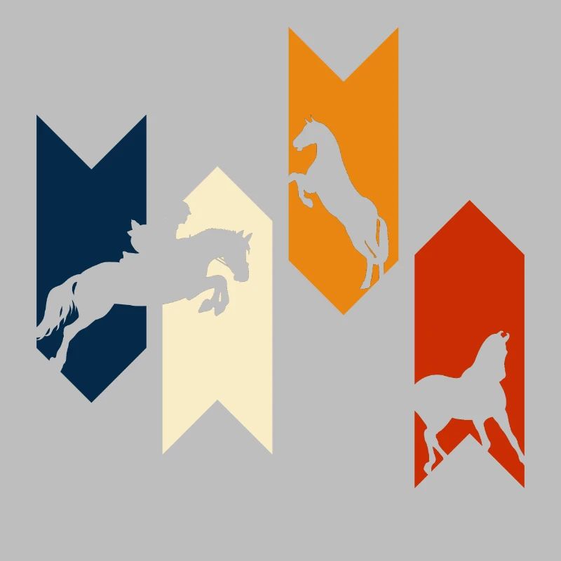 Cheval rétro vintage - idée cadeau cheval