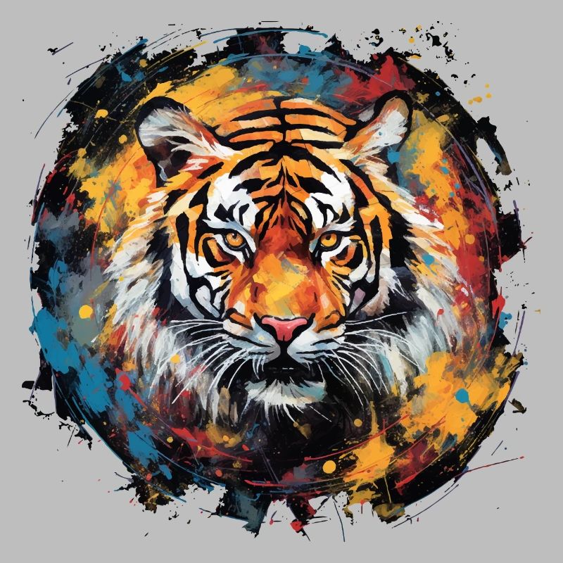 Tête de tigre colorée de conception de tigre