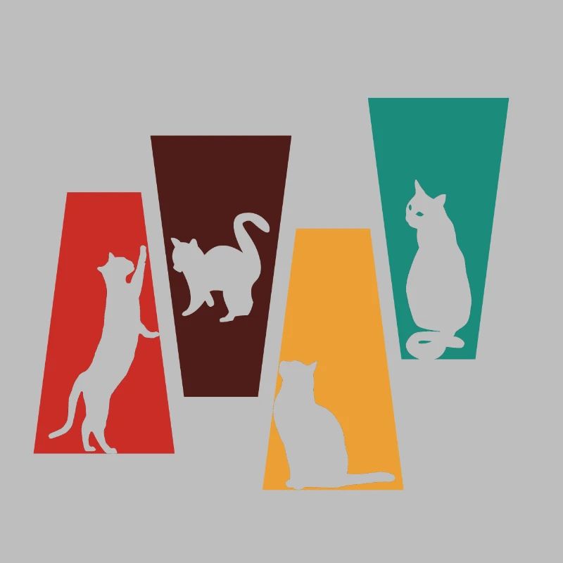 Vintage retro cat gift idea