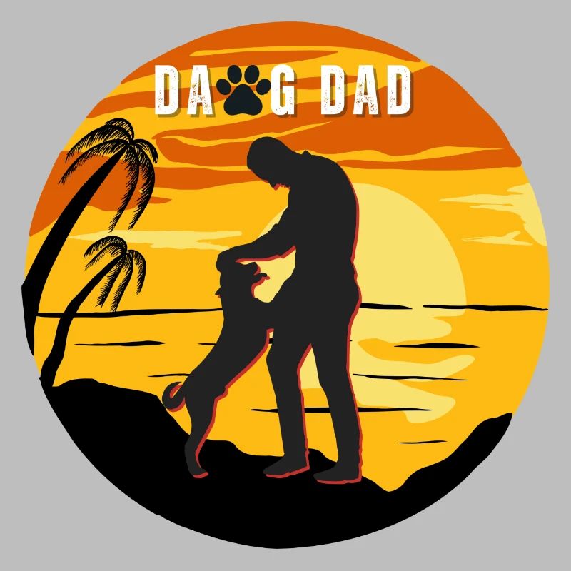 Dawg Dad Sunset Design