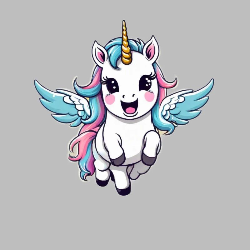 Licorne Einhorn Kawaii