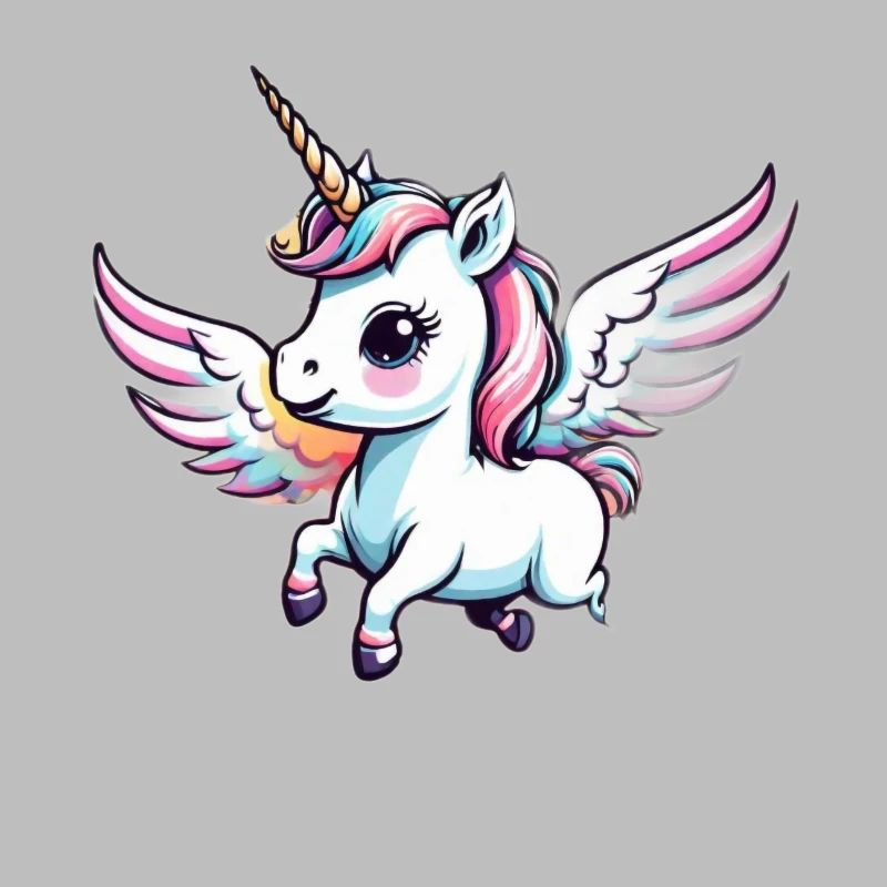Licorne Einhorn Kawaii