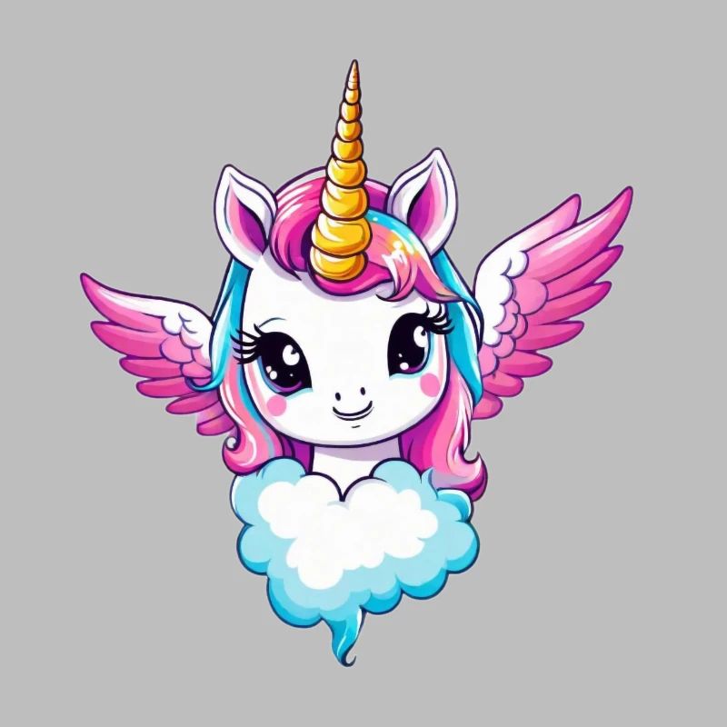 Licorne Einhorn Kawaii