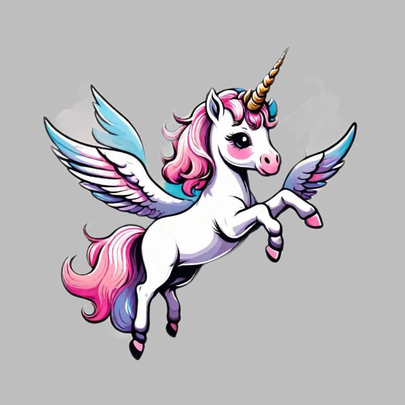 Licorne Einhorn Kawaii
