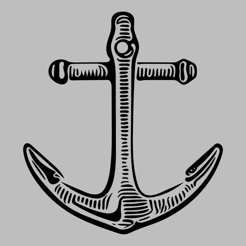 Conception de marin de tatouage de skipper d'ancre vintage