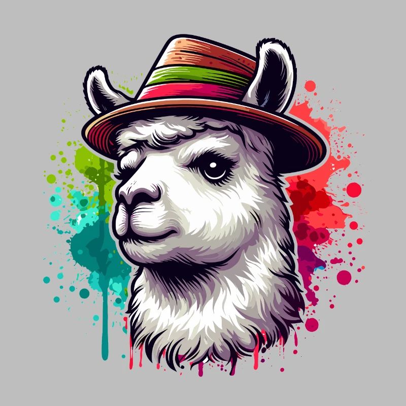"Llama with hat
