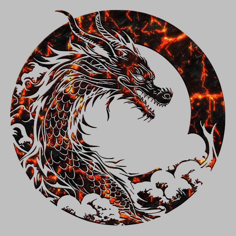 Fantasy Drache Anime Drachenkopf Mythisches Reptil