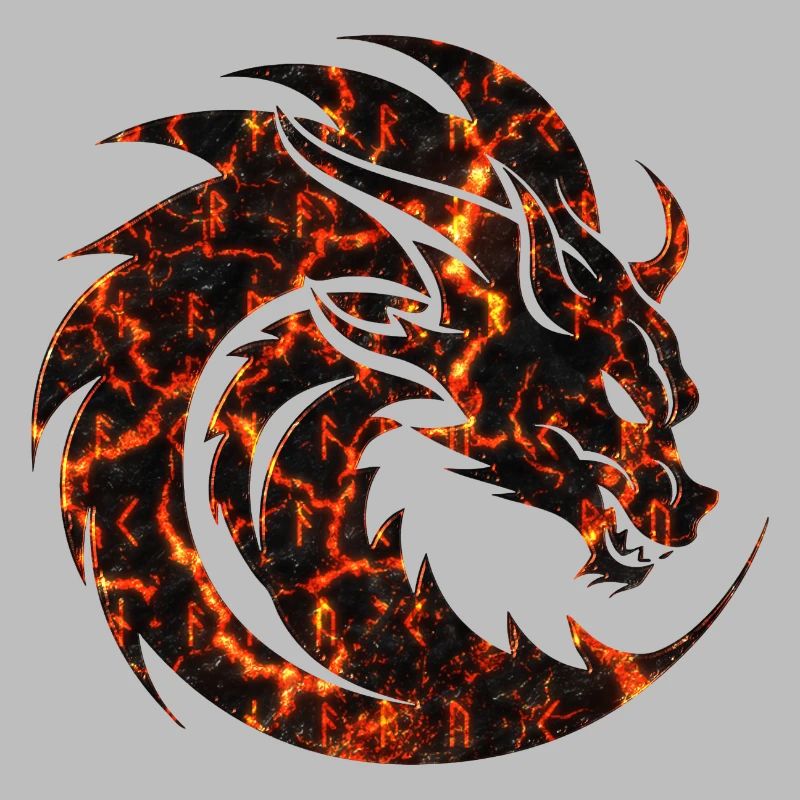 Fantasy Drache Anime Drachenkopf Mythisches Reptil