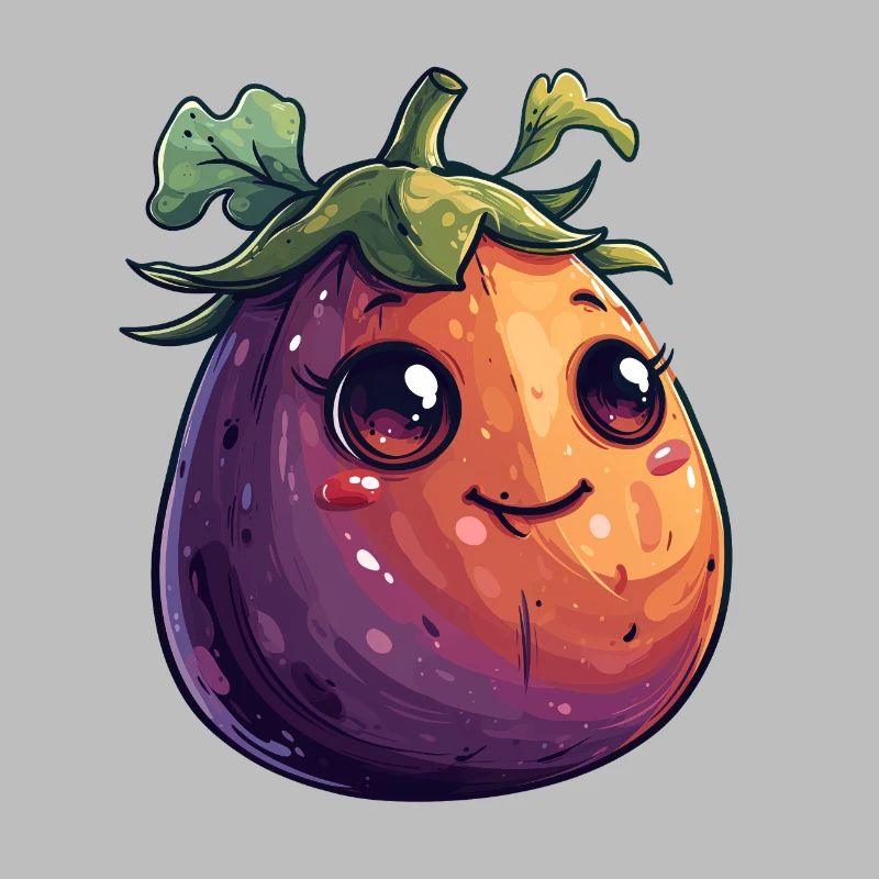 Eggplant Comic Face