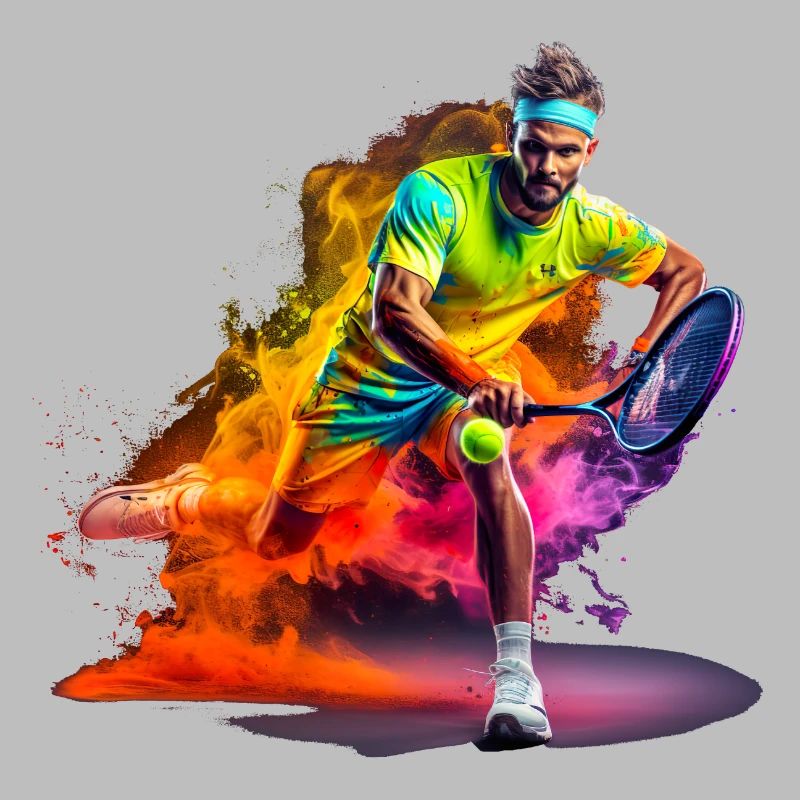 Tennisspiel mit zwei oder vier Spieler