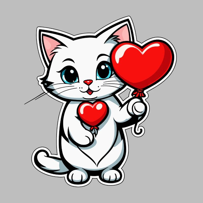 Coeur de chat - Saint-Valentin