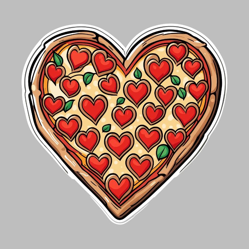 Coeur de pizza - Saint-Valentin