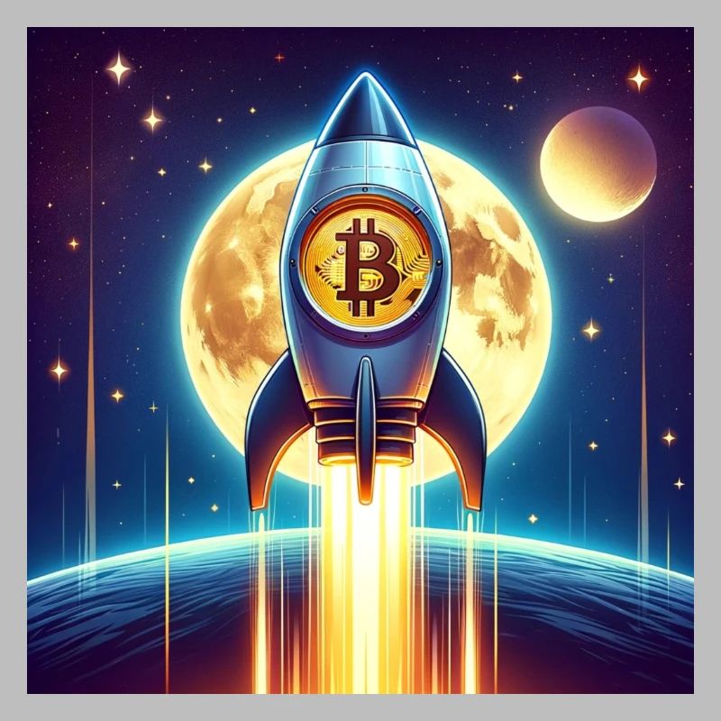 Bitcoin moon rocket