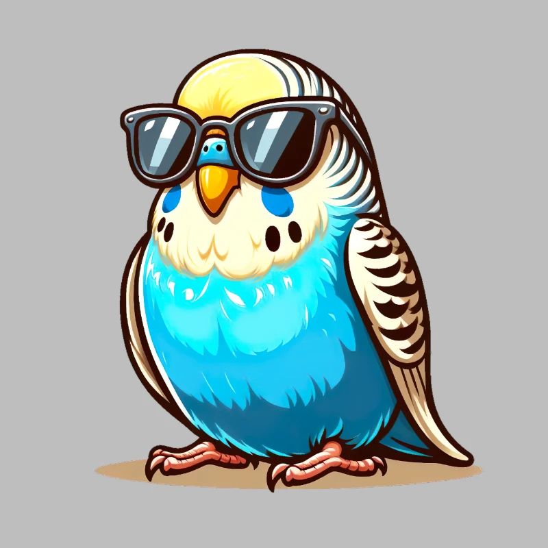 Perruche avec lunettes de soleil