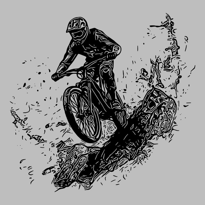 Rain, Cyclist, Mud, Forest, Downhill