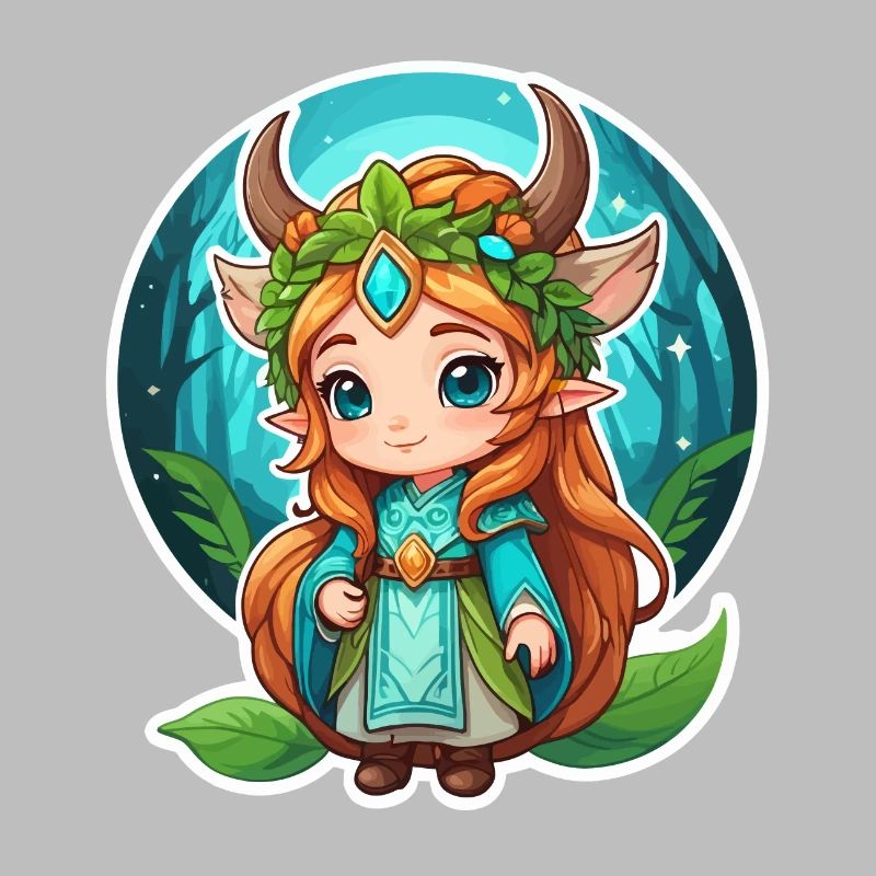 Druide Niedlich Illustration