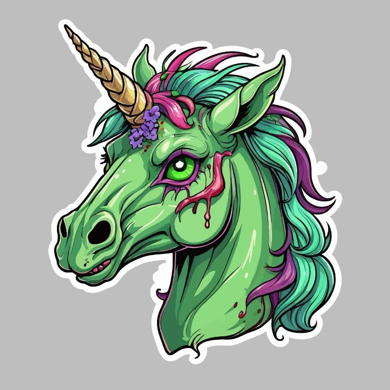 Zombie Einhorn Illustration