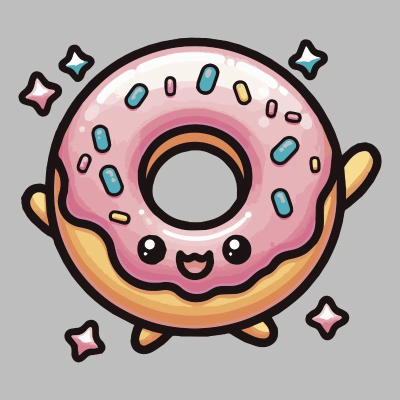 Beignet mignon Chibi Kawaii