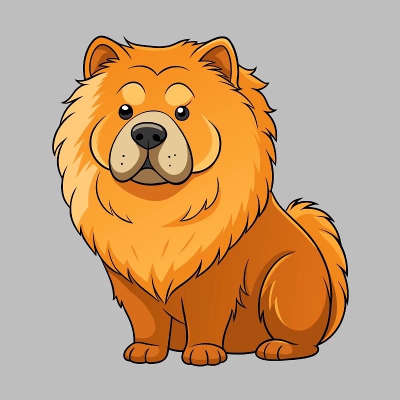 Stoic Chow Chow Guarding Territory