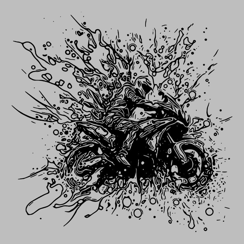 Splash Style Motorradfahrer Geländefahrt Tattoo