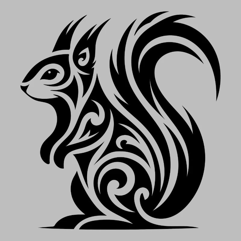 Süsses Eichhörnchen in Tattoo Style