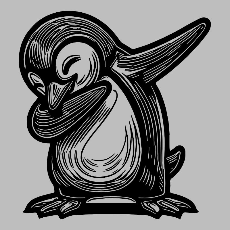 Pingouin mignon Petit pingouin dabbing