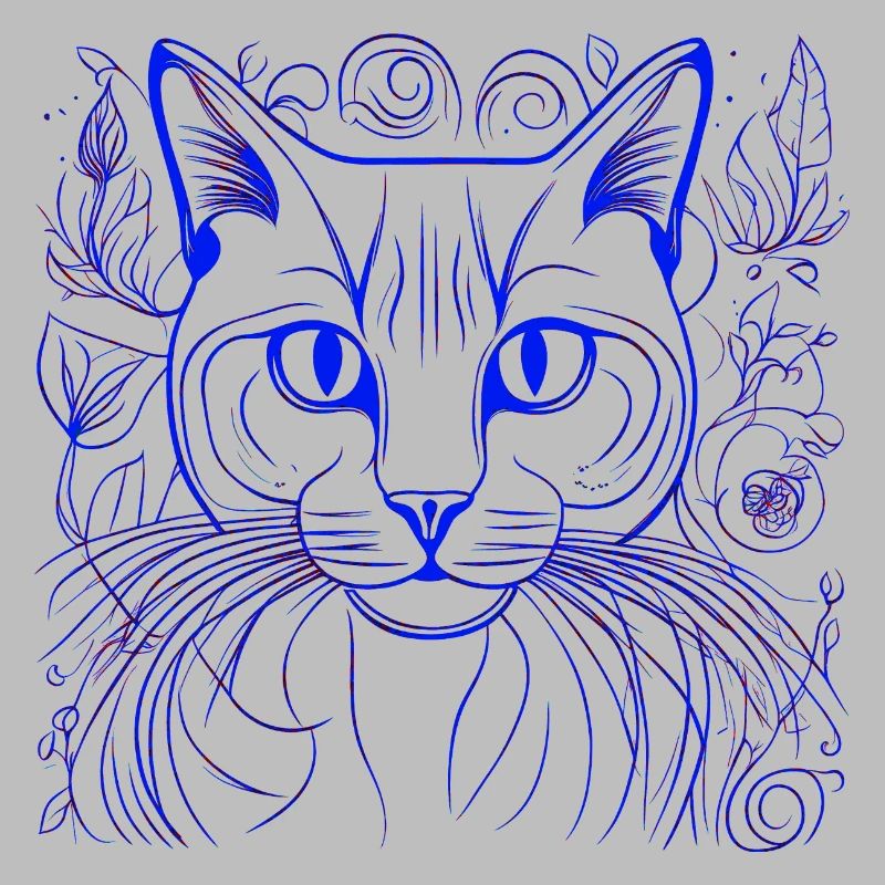 Katzengesicht Katze Katzen Geburtstagsgeschenk