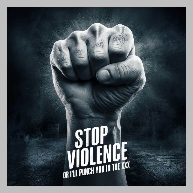 Stop Gewalt oder ich hau dir in die XXX
