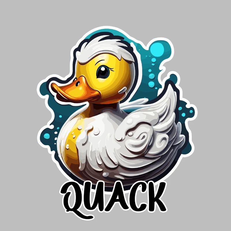 Canard en caoutchouc / Canard en caoutchouc / Eau / Baignoire