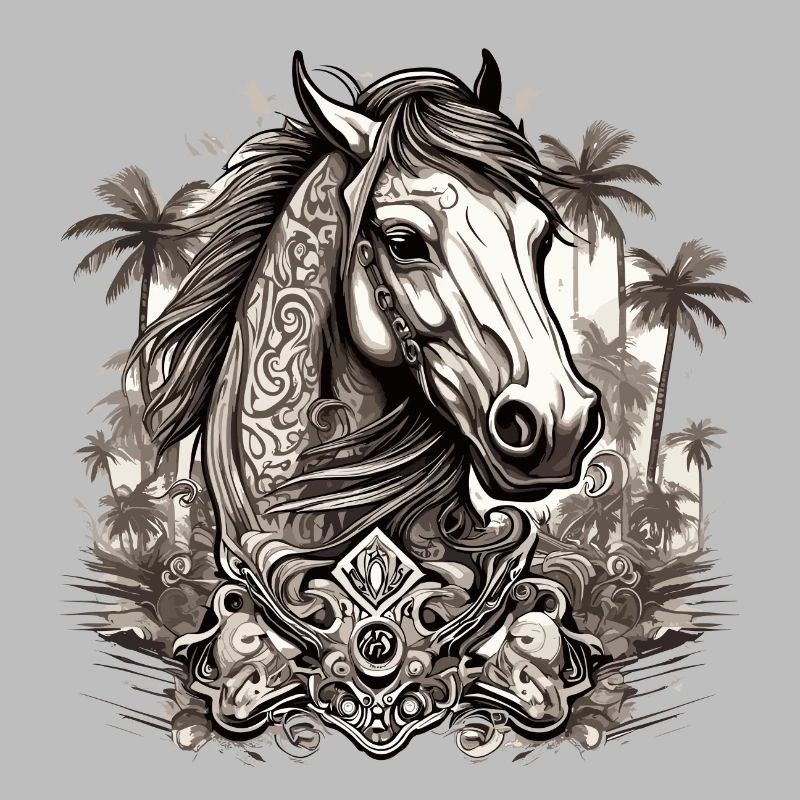 Tattoo / Tier / Kunst / cool / Comic / Pferd