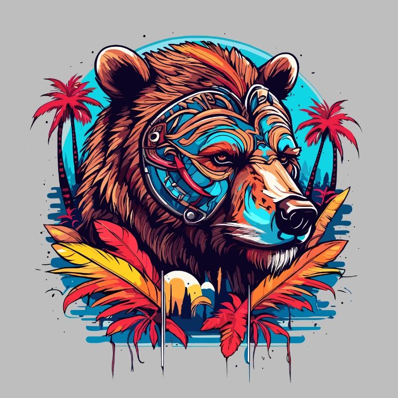 Tattoo / Tier / Kunst / cool / Comic / Bär